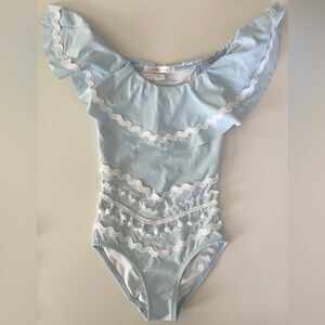 Stella Cove pale blue swimsuit for girls Size: 2T